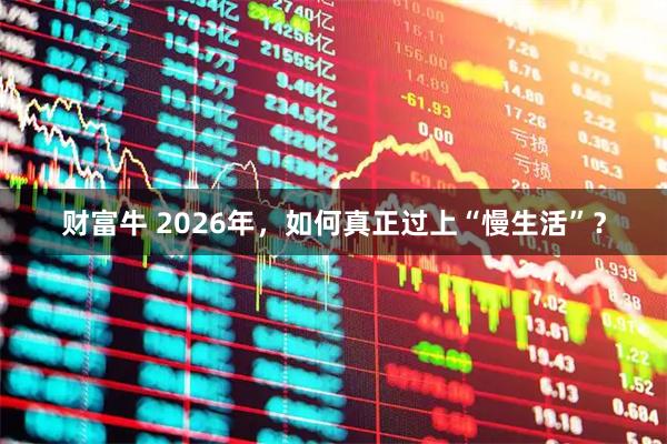 财富牛 2026年，如何真正过上“慢生活”？